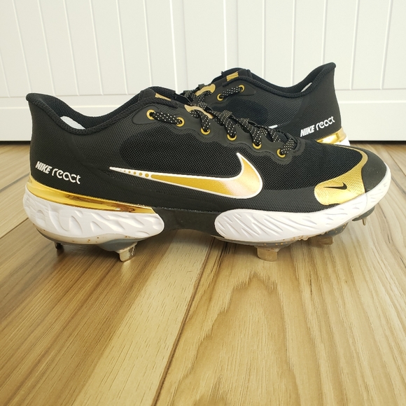 Nike ALPHA HUARACHE ELITE LOW BLACK GOLD Baseball Softball